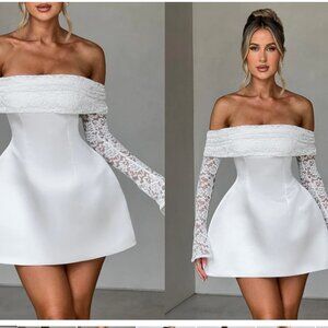 Babyboo Georgianna Mini Dress - Ivory (Never Worn)